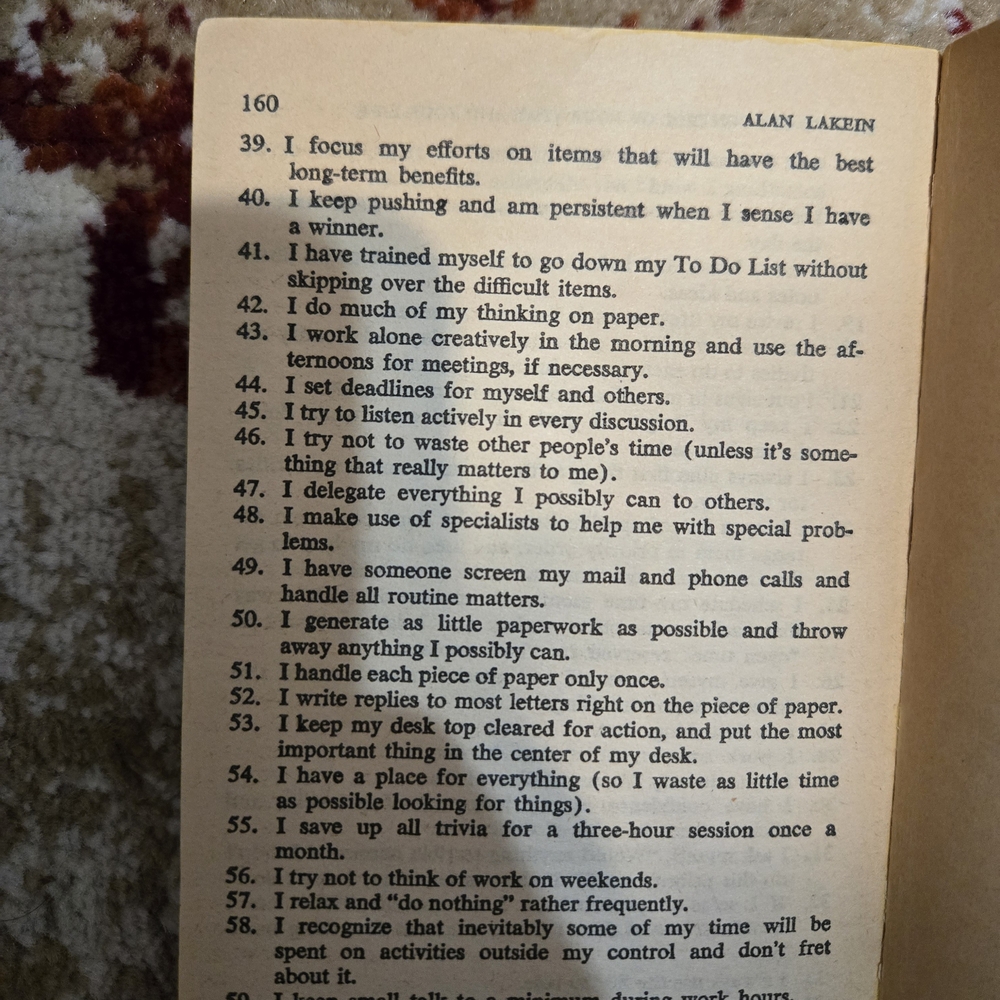 How To Get Control Of Your Time And Your Life Alan Lakein 1973 Signet Lakein - Picture 4 of 7